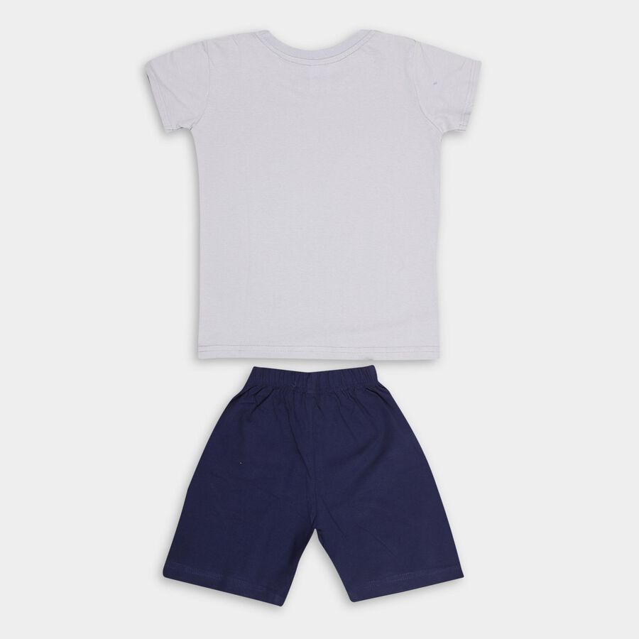 Boys' 100% Cotton Knit Baba Suit , Light Blue, large image number null
