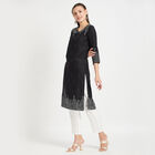 3/4Th Sleeves Straight Kurta, Black, small image number null