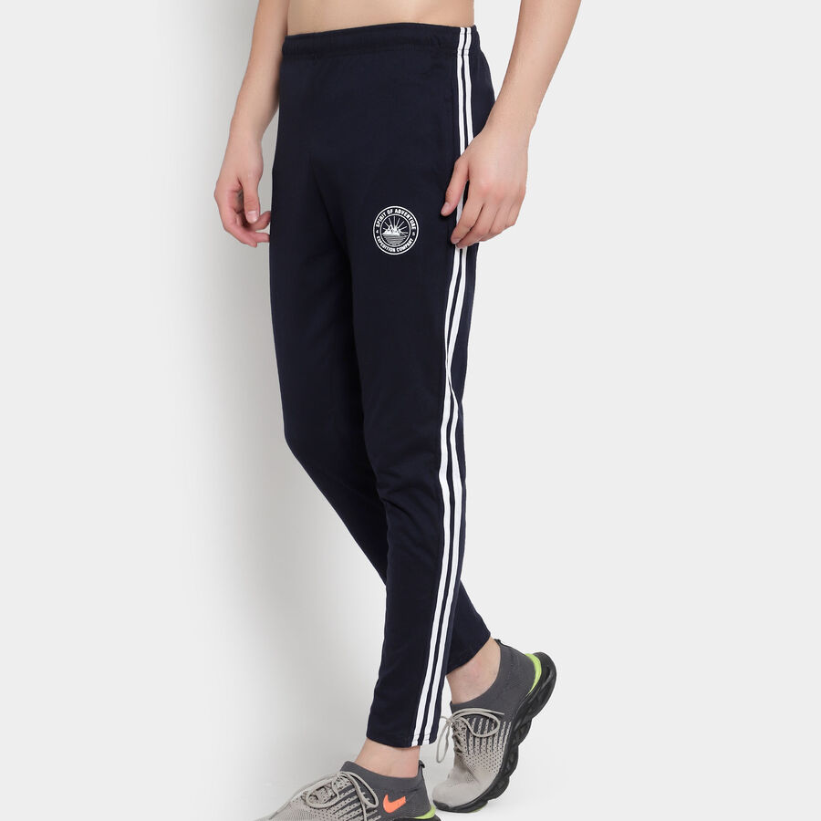Solid Track Pants, Navy Blue, large image number null