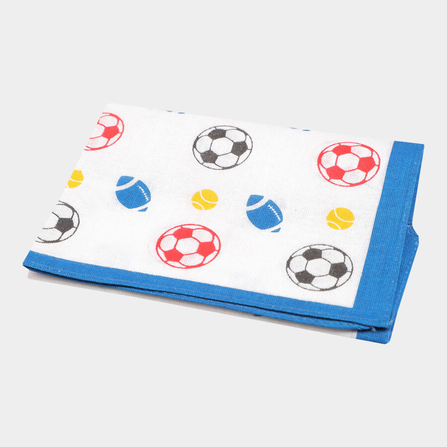 Boys Cotton Handkerchief, White, large image number null