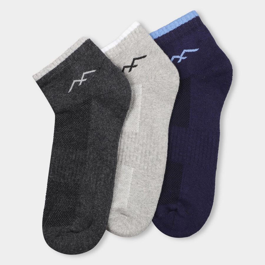 Men's Socks (Pack of 3), Navy Blue, large image number null