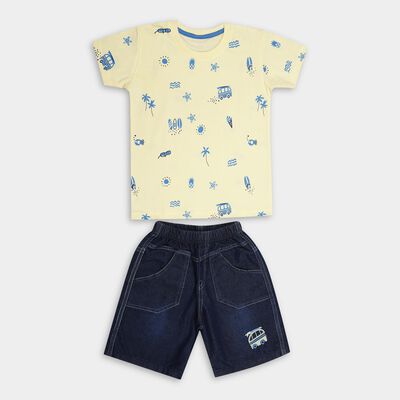 Boys' 100% Cotton Woven Baba Suit 