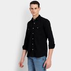 Men's 100% Cotton Casual Shirt, Black, small image number null