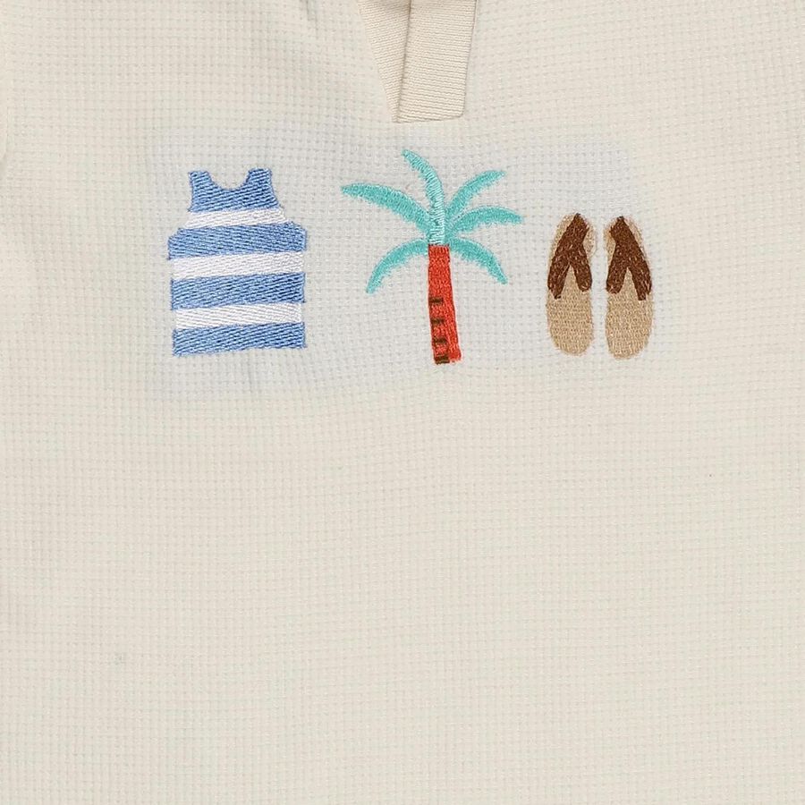 Infants' 100% Cotton T-Shirt, Off White, large image number null