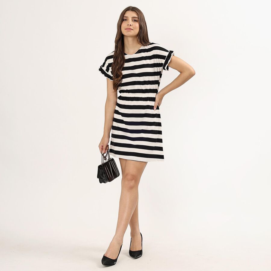 Ladies' A Line Dress , Black, large image number null