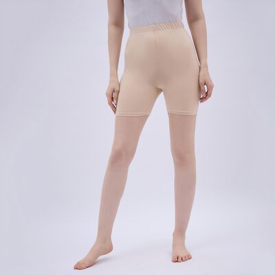 Women's Soft Beige Regular Fit Boyleg Knickers