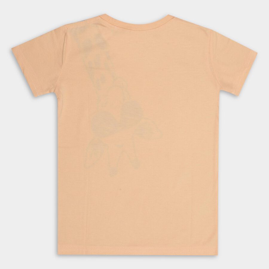 Boys' Half Sleeves T-Shirt , Peach, large image number null
