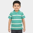 Boys Green Polo Neck Casual T-Shirt, हल्का हरा, small