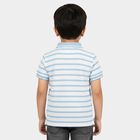 Boys Light Blue Round Neck Casual T-Shirt, हल्का नीला, small