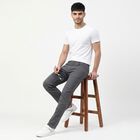 Men's Grey Slim Fit Washed Jeans, Light Grey, small