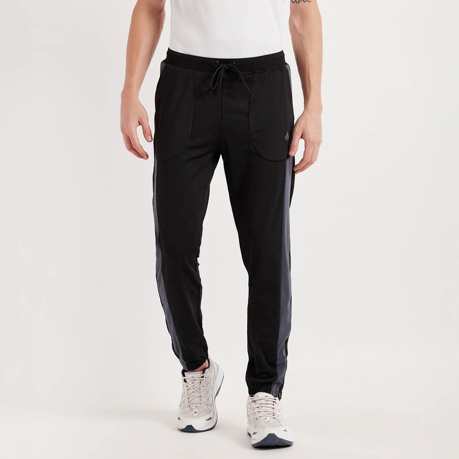 Cut & Sew Track Pants, Black, large image number null