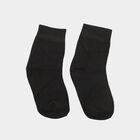 Boys' Black Regular Fit Solid Pack of 1 Socks, Black, small