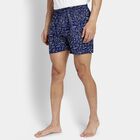 Men's 100% Cotton Boxers, Navy Blue, small image number null