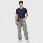Men's Grey Straight Fit Classic Jeans, हल्का ग्रे, small