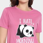Ladies' Round Neck T-Shirt, गुलाबी, small image number null