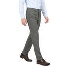 Men's Grey Slim Fit Formal Trousers, हल्का ग्रे, small