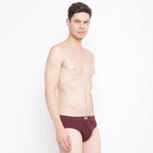 Solid V-Cut Brief, Wine, small image number null