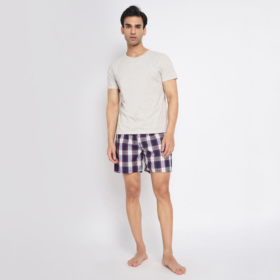 Men's 100% Cotton Boxers, नेवी ब्लू, large image number null