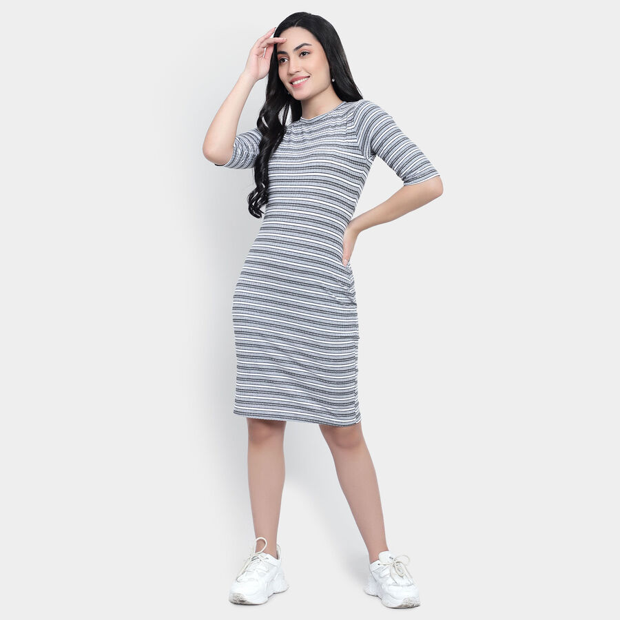 Stripes Dress, Light Grey, large image number null