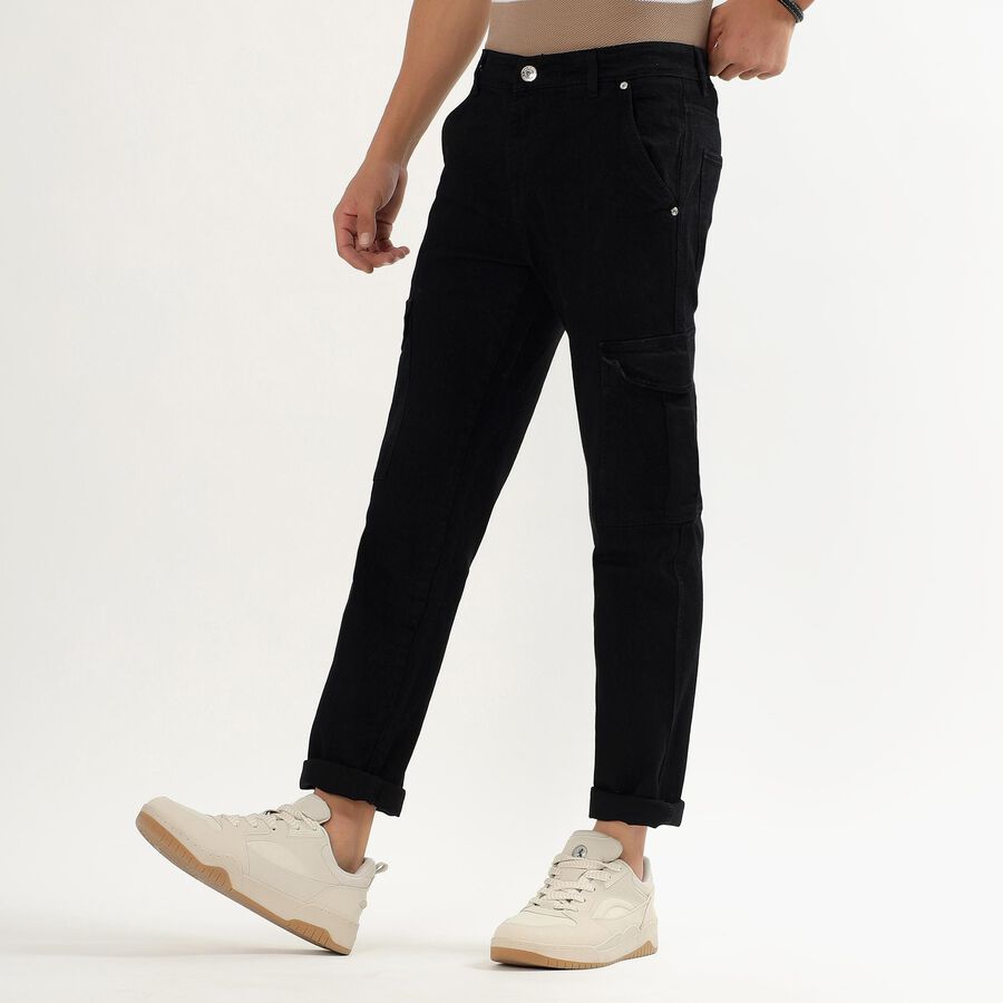 Men's Classic Blue Slim Fit Five Pocket Jeans, Black, large image number null