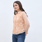Women's Soft Peach Full Sleeve Classic Collar Romantic Shirt, Peach, small
