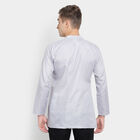 Printed Mandarin Collar Kurta, Light Grey, small image number null
