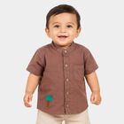 Infants' Shirt, Brown, small