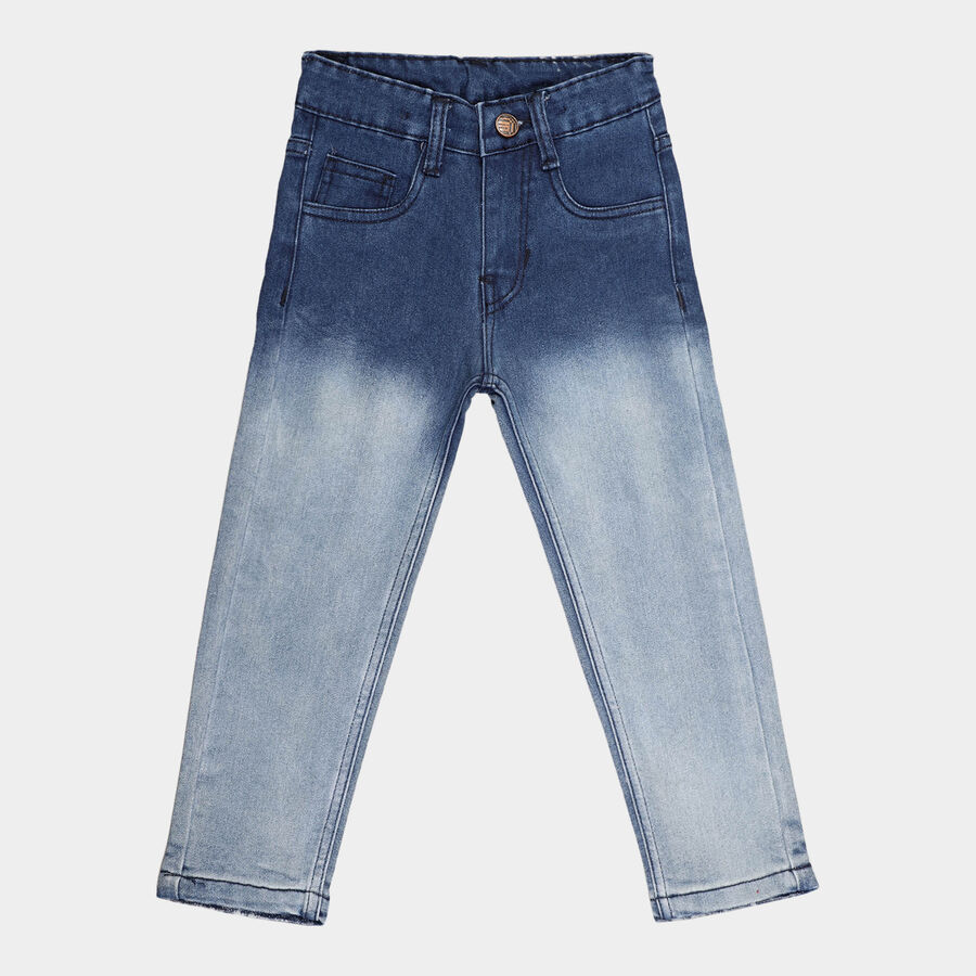 Boys Slim Fit Jeans, Mid Blue, large image number null