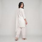 Women's Off White Embroidered Ethnic Set, Off White, small