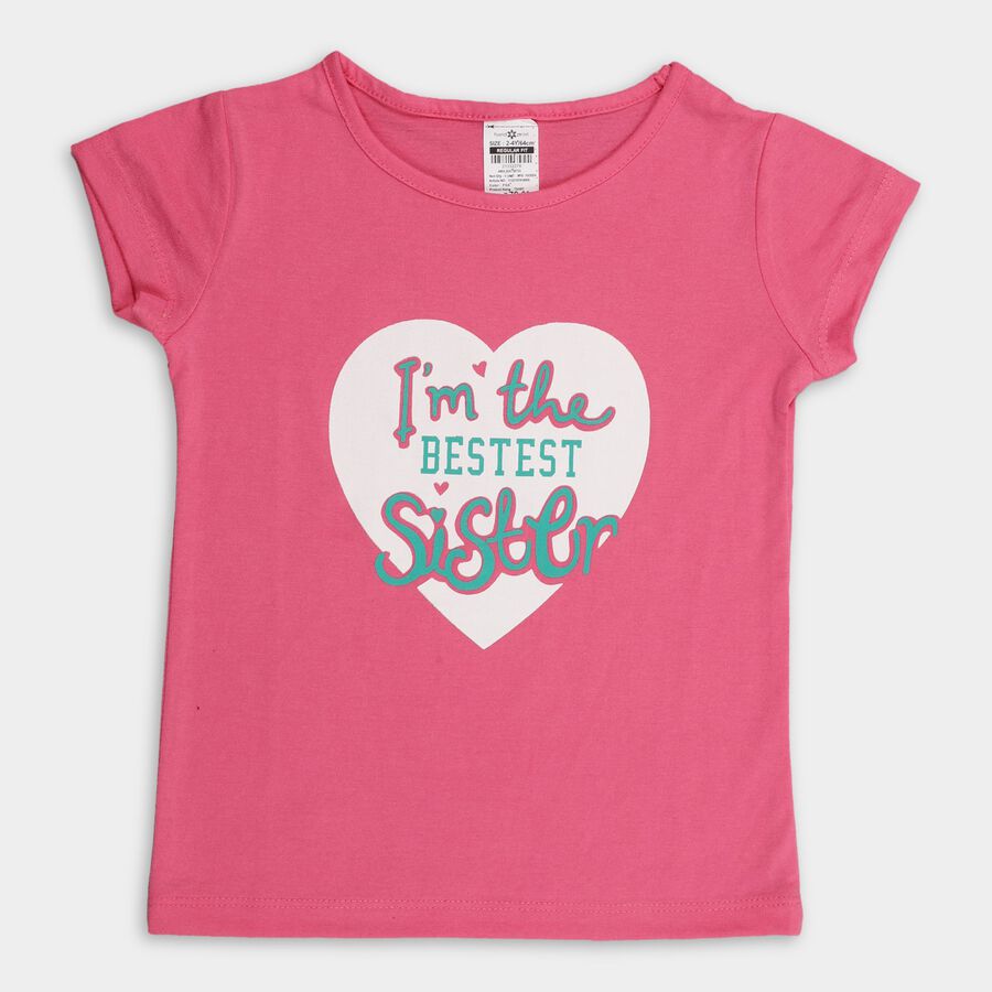 Girls' T-Shirt , Fuchsia, large image number null