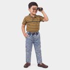 Boys' Light Blue Straight Fit Drawstring Waist Jeans, Light Blue, small