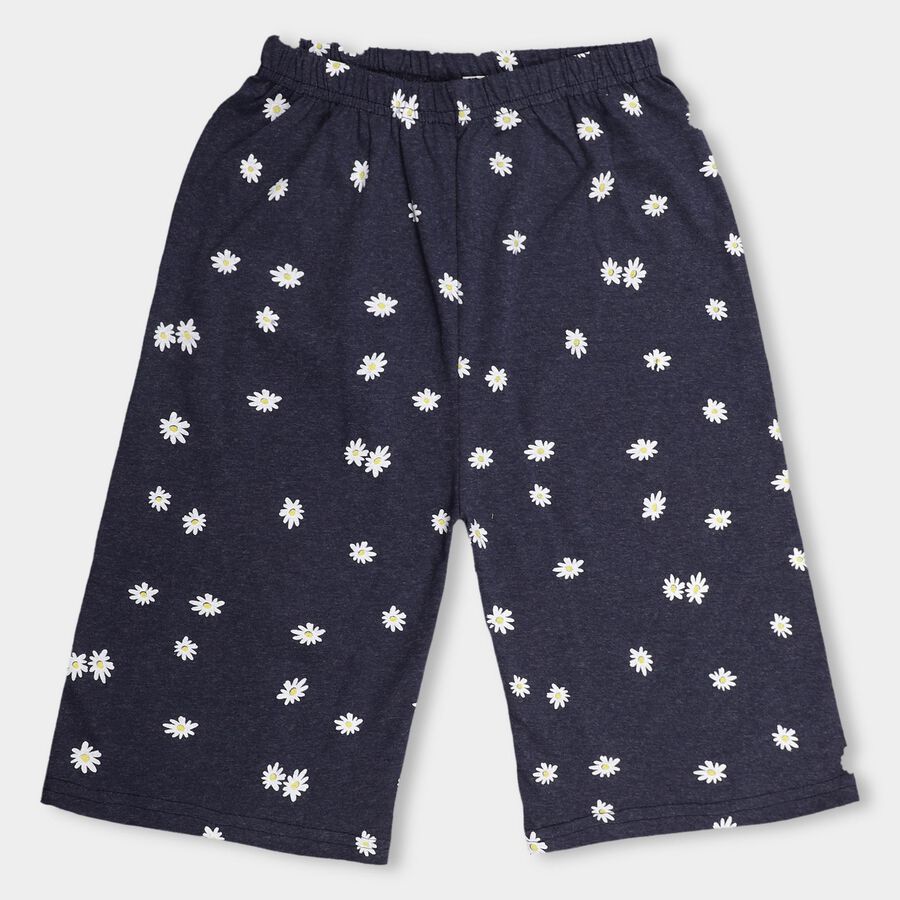 Girls' Pull Ups Capri, Mid Blue, large image number null
