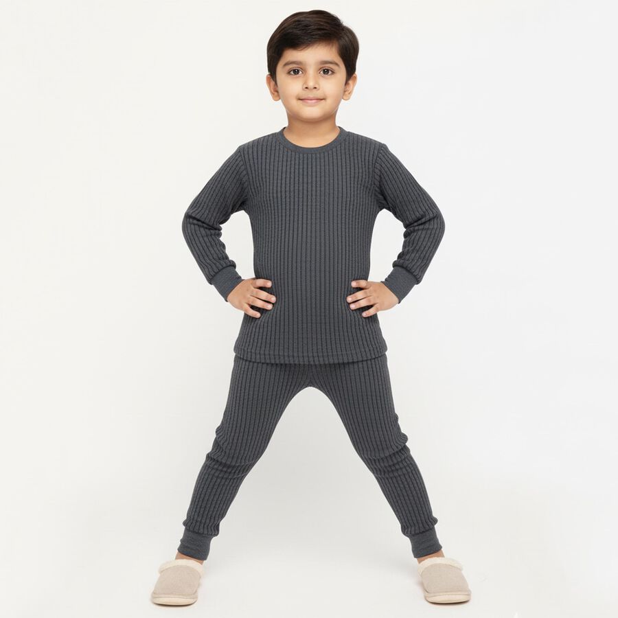 Boys' Thermal Upper, मिश्रित नीला, large image number null