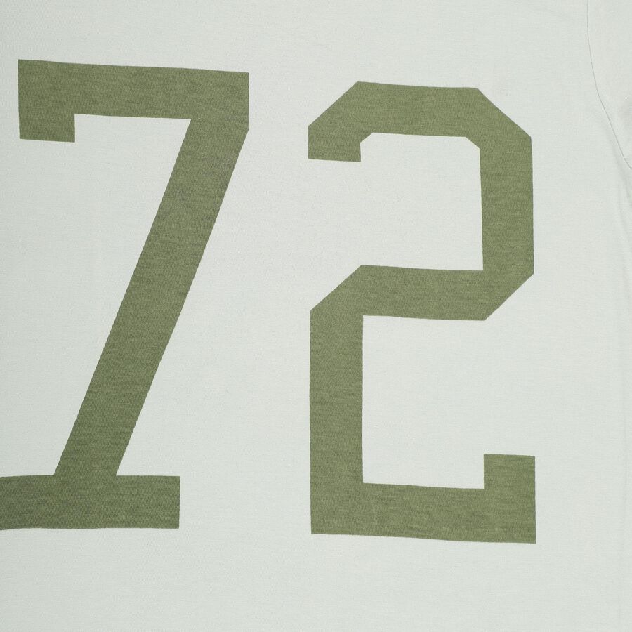 Boys' Light Sage Green Crew Neck Casual T-Shirt, हल्का हरा, large image number null