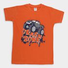 Boys' 100% Cotton Half Sleeves T-Shirt , Rust, small image number null