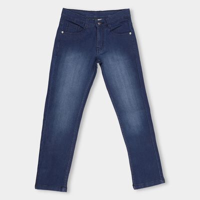 Boys' Stonewashed Blue Regular Fit Jeans