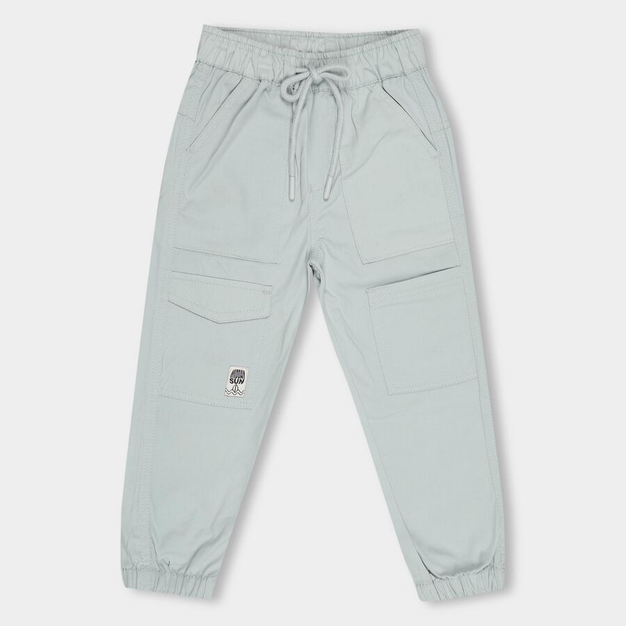 Boys' 100% Cotton Trouser, Light Green, large image number null