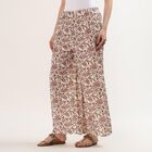 Women's Off White Printed Regular-Fit Palazzos, ऑफ व्हाइट, small