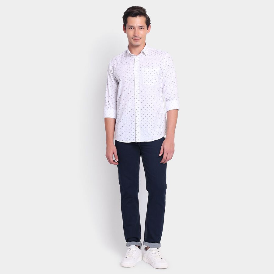 Men's 100% Cotton Casual Shirt, ऑफ व्हाइट, large image number null