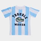 Boys Light Blue Cotton Crew Neck Casual T-Shirt, Light Blue, small