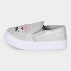 Girls Grey Slip-On Casual Shoes, Grey, small