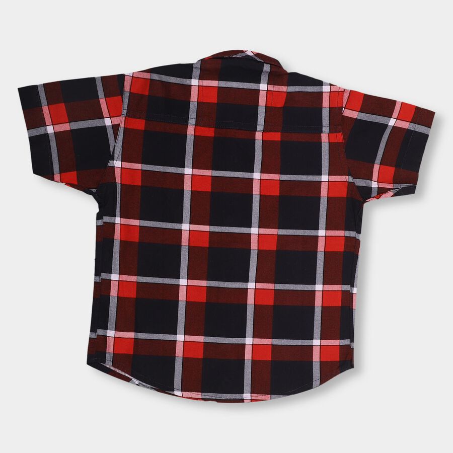 Boys' 100% Cotton Casual Shirt, लाल, large image number null