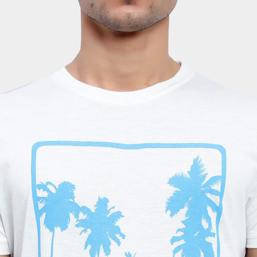 Round Neck T-Shirt, White, large image number null