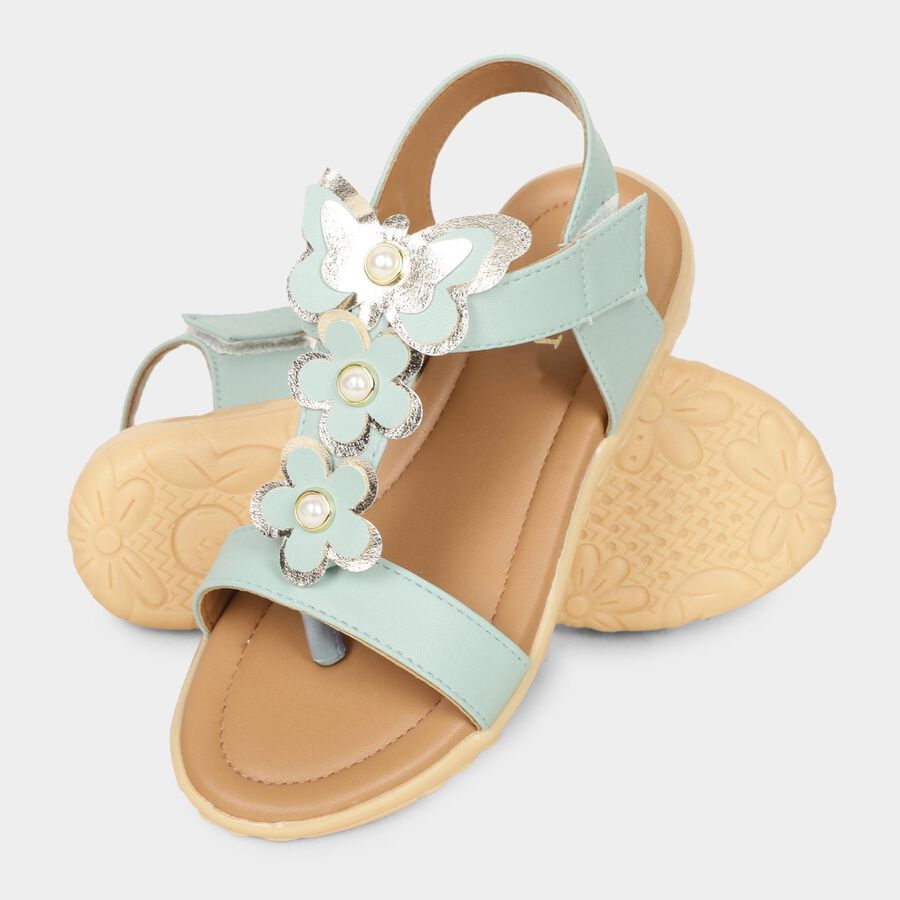 Girls' Sandal, हरा, large image number null