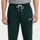 Men's Dark Green Slim Fit Jogger Track Pants, Dark Green, small