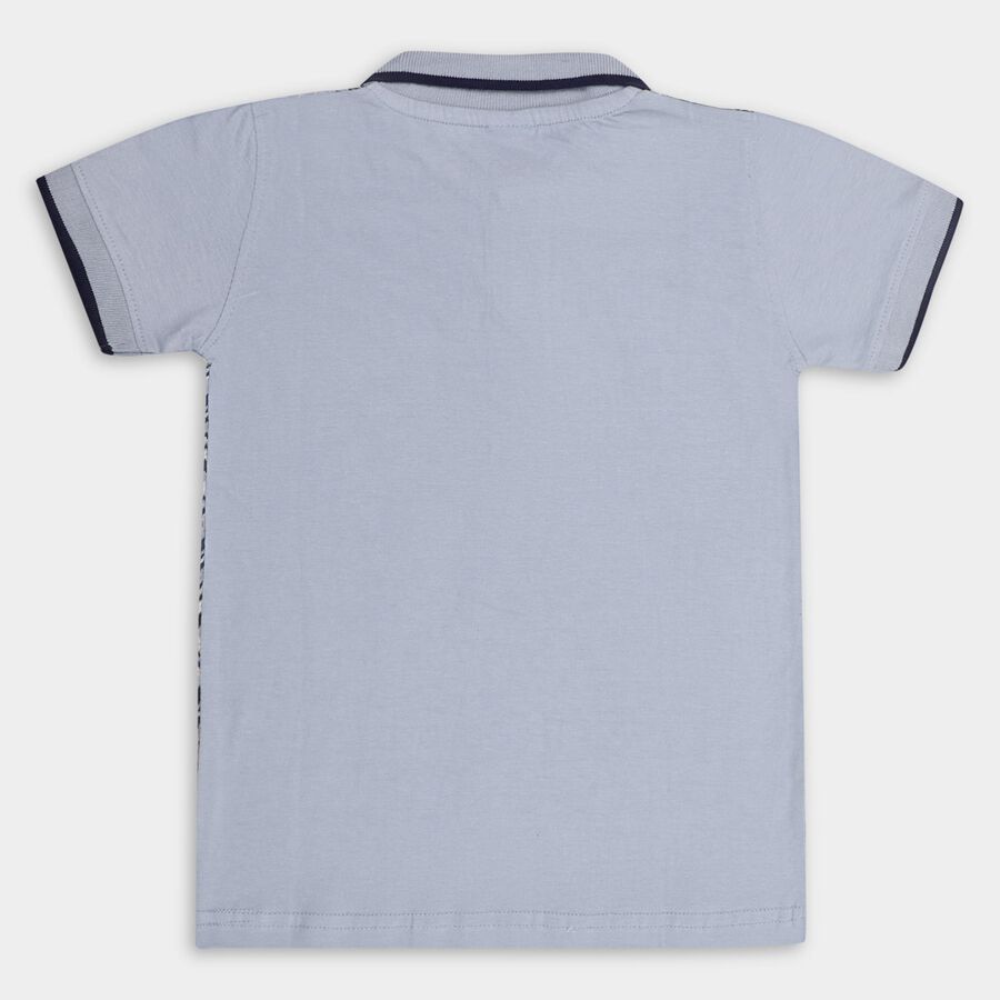 Boys' 100% Cotton Half Sleeves T-Shirt , Navy Blue, large image number null