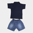 Infants Cut & Sew Baba Suit, Navy Blue, small image number null