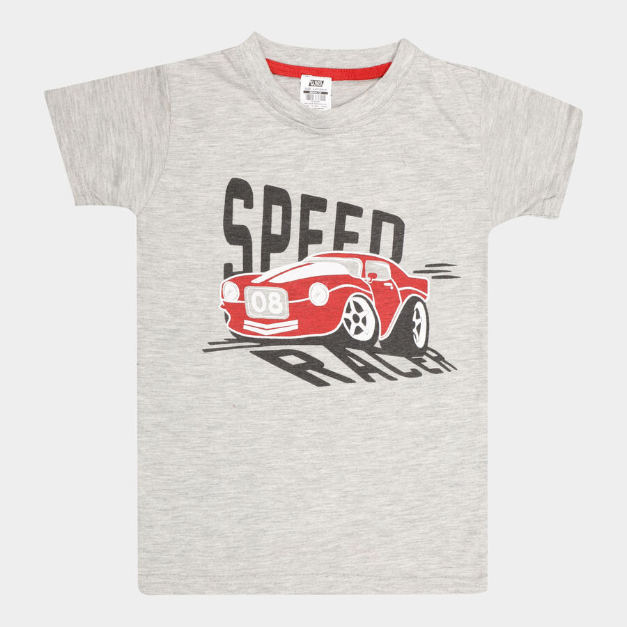 Boys T-Shirt, Melange Light Grey, large image number null