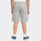 Boys' Light Grey Cotton Elastic Waist Bermuda Shorts, हल्का ग्रे, small image number null