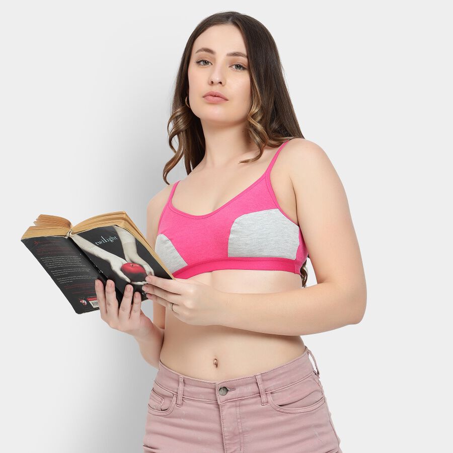 Ladies' Non-Padded Bra, Fuchsia, large image number null